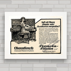 QUADRO DECORATIVO PIANOLA PIANOS 1914 - comprar online