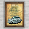 QUADRO DECORATIVO CARRO PORSCHE 356 SL