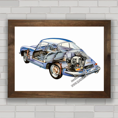 QUADRO DECORATIVO CARRO PORSCHE 356 1600 COUPÉ . na internet