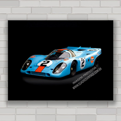 QUADRO DECORATIVO PORSCHE 917 GULF PÔSTER