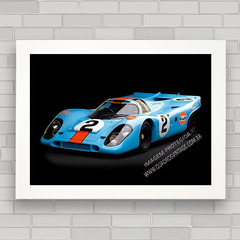 QUADRO DECORATIVO PORSCHE 917 GULF PÔSTER - comprar online