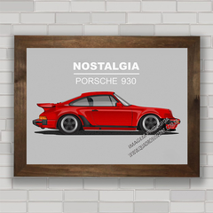 QUADRO DECORATIVO PORSCHE 930 NOSTALGIA - Quadros Vintage