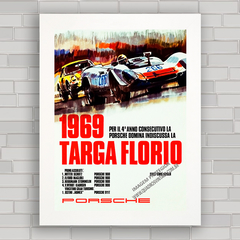 QUADRO DECORATIVO PORSCHE TARGA FLORIO 1969 - comprar online