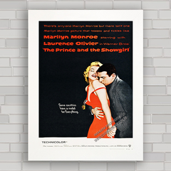 QUADRO FILME PRINCE AND THE SHOWGIRL MARILYN - comprar online