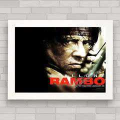 QUADRO DE CINEMA FILME RAMBO 5 - STALLONE - comprar online