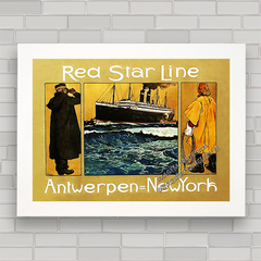 QUADRO DECORATIVO RED STAR LINE 2 na internet