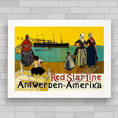 QUADRO DECORATIVO RED STAR LINE 3 - comprar online