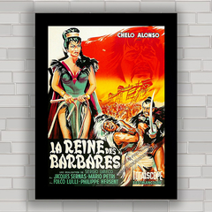 QUADRO DE CINEMA FILME REINE DES BARBARES 1960