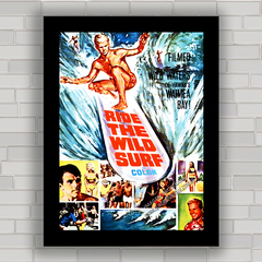 QUADRO FILME RIDE THE WILD SURF - MAR RAIVOSO 1964 - comprar online