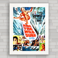 QUADRO FILME RIDE THE WILD SURF - MAR RAIVOSO 1964
