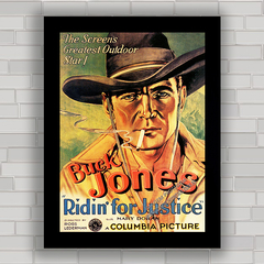 QUADRO DE CINEMA FILME RIDIN' FOR JUSTICE 1932 - comprar online