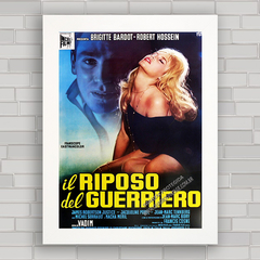 QUADRO DE CINEMA FILME RIPOSO DEL GUERRIERO 1962 - comprar online