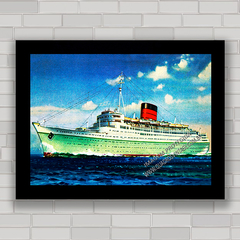 QUADRO DECORATIVO NAVIO RMS CARONIA 1947