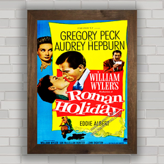 QUADRO FILME ROMAN HOLIDAY - AUDREY HEPBURN na internet