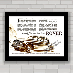 QUADRO DECORATIVO CARRO ROVER 75 1950 - comprar online