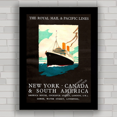 QUADRO RETRÔ ROYAL MAIL AND PACIFIC LINES 1926