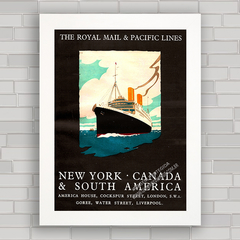 QUADRO RETRÔ ROYAL MAIL AND PACIFIC LINES 1926 - comprar online