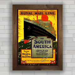 QUADRO RETRÔ ROYAL MAIL LINE SOUTH AMÉRICA