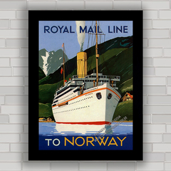 QUADRO RETRÔ ROYAL MAIL LINE TO NORWAY - comprar online