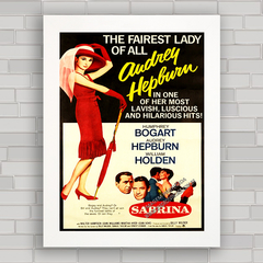 QUADRO FILME SABRINA 1954 - AUDREY HEPBURN - comprar online