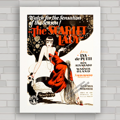 QUADRO DE CINEMA FILME SCARLET LADY 1928 - comprar online