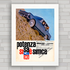 QUADRO DECORATIVO CARRO SIMCA 1500 1964 - comprar online