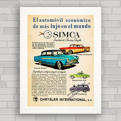 QUADRO DECORATIVO ANÚNCIO SIMCA CHRYSLER 1959 na internet