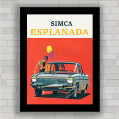 QUADRO DECORATIVO CARRO SIMCA ESPLANADA 1966 - comprar online