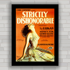 QUADRO DE CINEMA FILME STRICTLY DISHONORABLE 1931 - comprar online