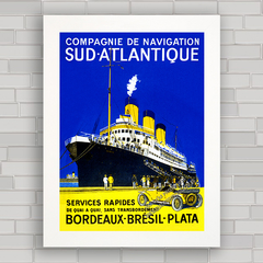 QUADRO DECORATIVO SUD ATLANTIQUE BRÉSIL - comprar online