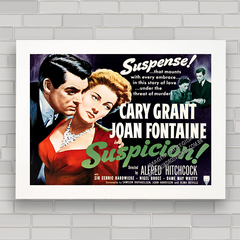 QUADRO DE CINEMA FILME SUSPICION - SUSPEITA 1941 - comprar online