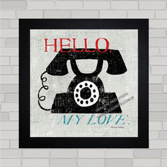 QUADRO DECORATIVO TELEFONE HELLO - comprar online