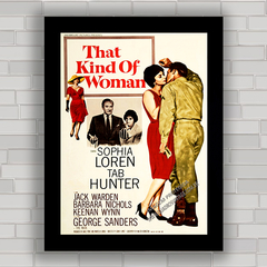 QUADRO RETRÔ FILME THAT KIND OF WOMAN 1959 - comprar online