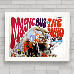 QUADRO DECORATIVO THE WHO MAGIC BUS 1967 - comprar online