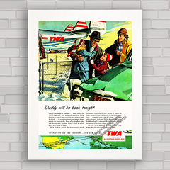 QUADRO DECORATIVO TWA 1951 AEROPORTO - comprar online