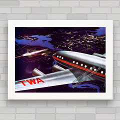 QUADRO DECORATIVO TWA FLY NIGHT 1945 - comprar online