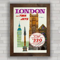 QUADRO DECORATIVO TWA LONDON JETS AÉREA na internet