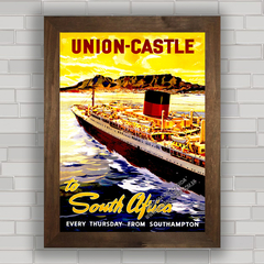 QUADRO DECORATIVO UNION CASTLE SOUTH AFRICA 1930s na internet
