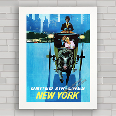 QUADRO DECORATIVO UNITED AIRLINES NEW YORK - comprar online