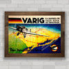 QUADRO DECORATIVO VARIG 1 COMPANHIA AÉREA