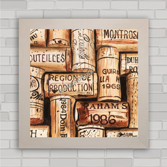 QUADRO DECORATIVO VINHO 68 ROLHAS - comprar online