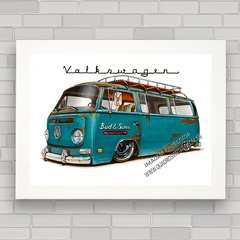 QUADRO DECORATIVO VOLKSWAGEN 45 KOMBI T2 - comprar online