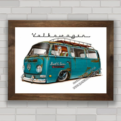 QUADRO DECORATIVO VOLKSWAGEN 45 KOMBI T2 na internet