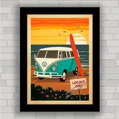 QUADRO DECORATIVO VOLKSWAGEN 7 KOMBI SURF - comprar online