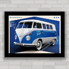 QUADRO DECORATIVO CARRO VW T1 FAN