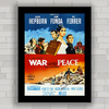 QUADRO DE CINEMA FILME WAR AND PEACE - AUDREY