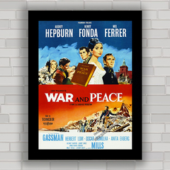 QUADRO DE CINEMA FILME WAR AND PEACE - AUDREY