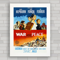 QUADRO DE CINEMA FILME WAR AND PEACE - AUDREY - comprar online