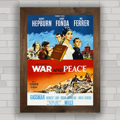 QUADRO DE CINEMA FILME WAR AND PEACE - AUDREY na internet