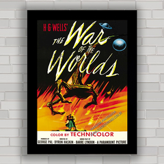 QUADRO FILME WAR OF THE WORLD'S 1953 - H. G. WELLS - comprar online